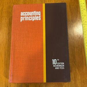 Vintage Accounting Principles Book - Orange and Brown Cover. 10th Edition. 1969